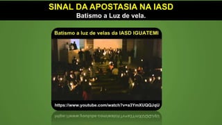 SINAL DA APOSTASIA NA IASD
Templos igual templos Católicos.
 