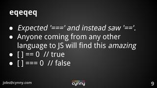 JSHint: Learning JavaScript the Hard Way | PPT