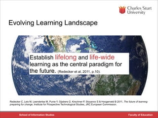 School of Information Studies Faculty of Education
Evolving Learning Landscape
Establish lifelong and life-wide
learning a...