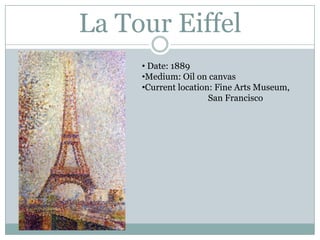  Makes paintings look textured, but really it is hundreds of tiny dots