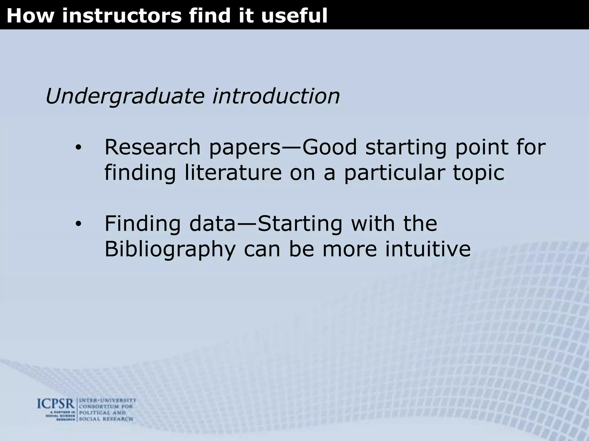 How and why we developed it