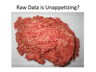 Raw Data is Unappetizing?
 