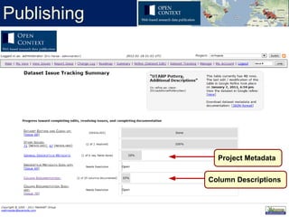 Publishing




               Project Metadata


             Column Descriptions
 