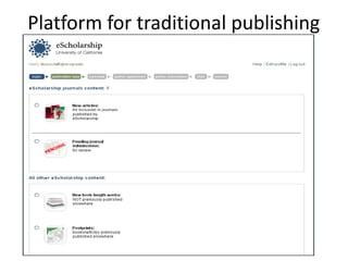 Platform for traditional publishing
 
