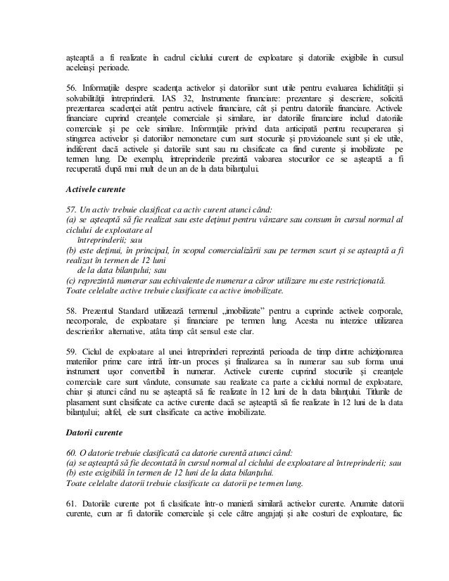 Ias Standardul International De Contabilitate Ias 1
