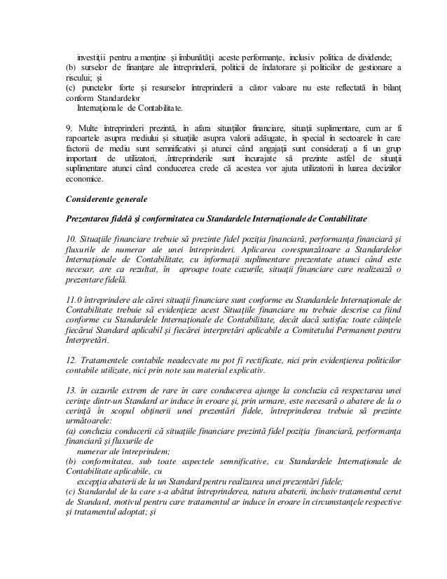 Ias Standardul International De Contabilitate Ias 1