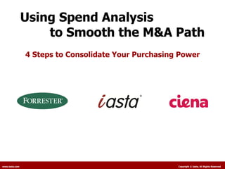 Using Spend Analysis  to Smooth the M&A Path 4 Steps to Consolidate Your Purchasing Power 