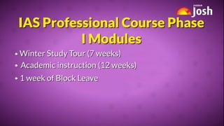 IAS Training schedule | PDF