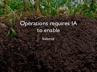 Operations requires IA
to enable
balance
 