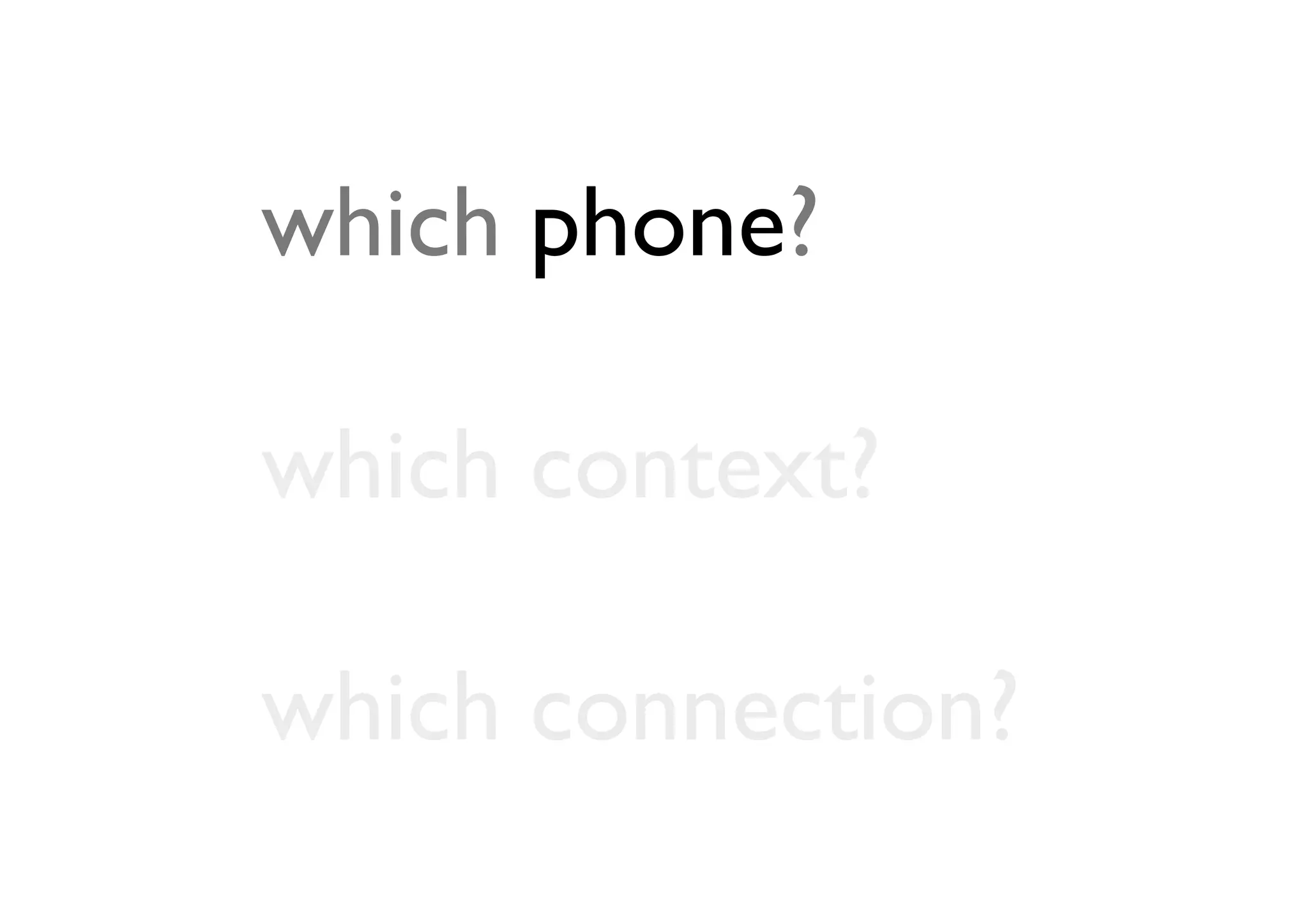which phone?

which context?

which connection?
 