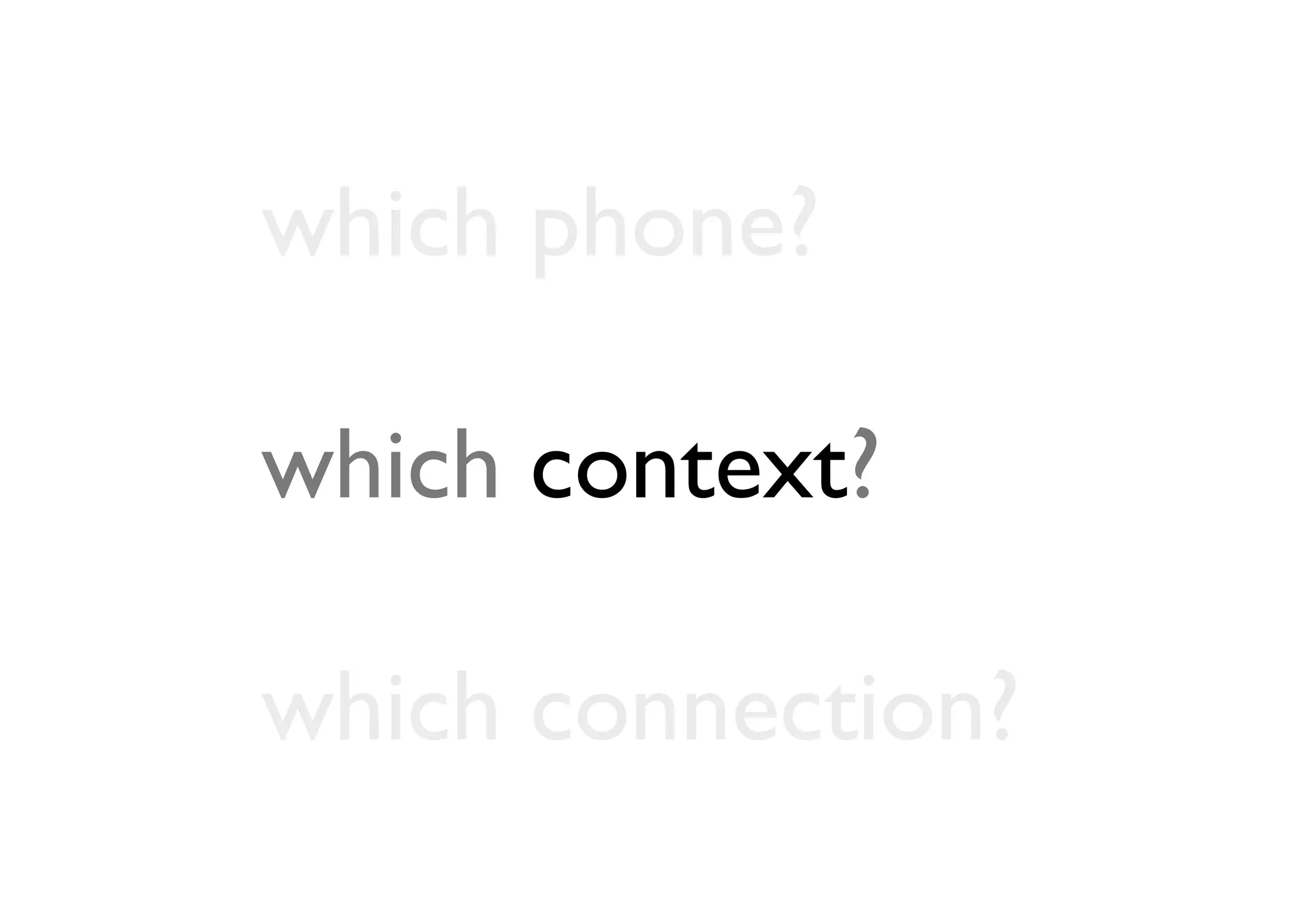 which phone?

which context?

which connection?
 