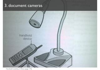 3. document cameras




Handheld Usability, S. Weiss (page 174)
 