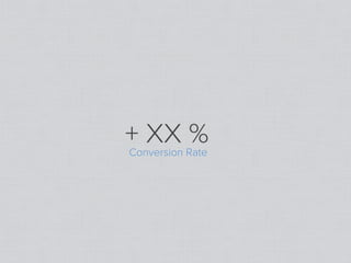 + XX %
Conversion Rate
 
