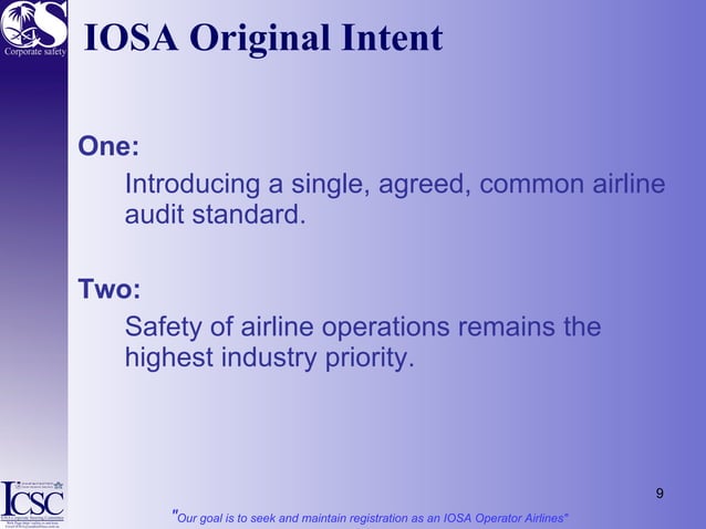 Iata operational safety_audit_(iosa) | PPT