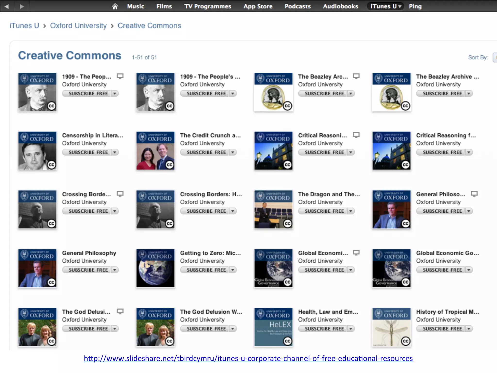 h#p://www.slideshare.net/tbirdcymru/itunes-­‐u-­‐corporate-­‐channel-­‐of-­‐free-­‐educaGonal-­‐resources	
  	
  
 