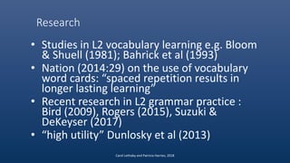 Bahrick Evidence-based teaching strategies in ELT | PPTX