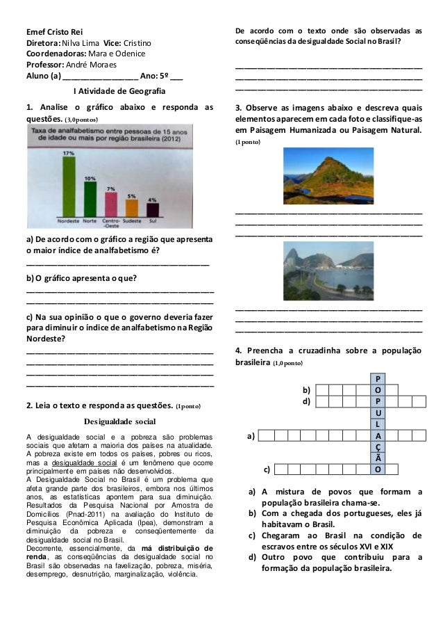 Exercícios Sobre Demografia Brasileira 7 Ano