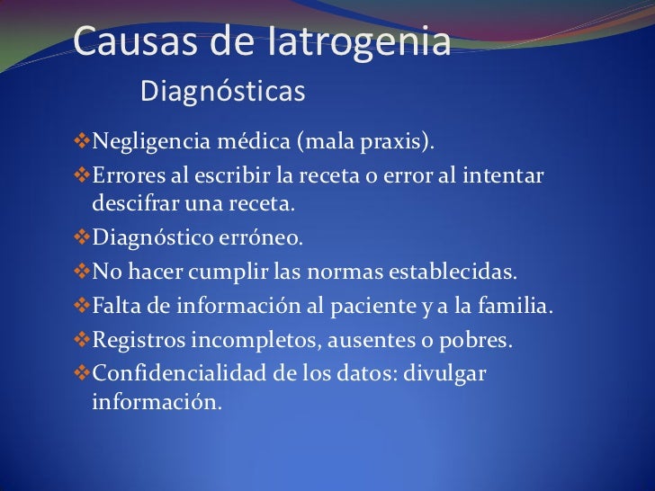 Iatrogenias