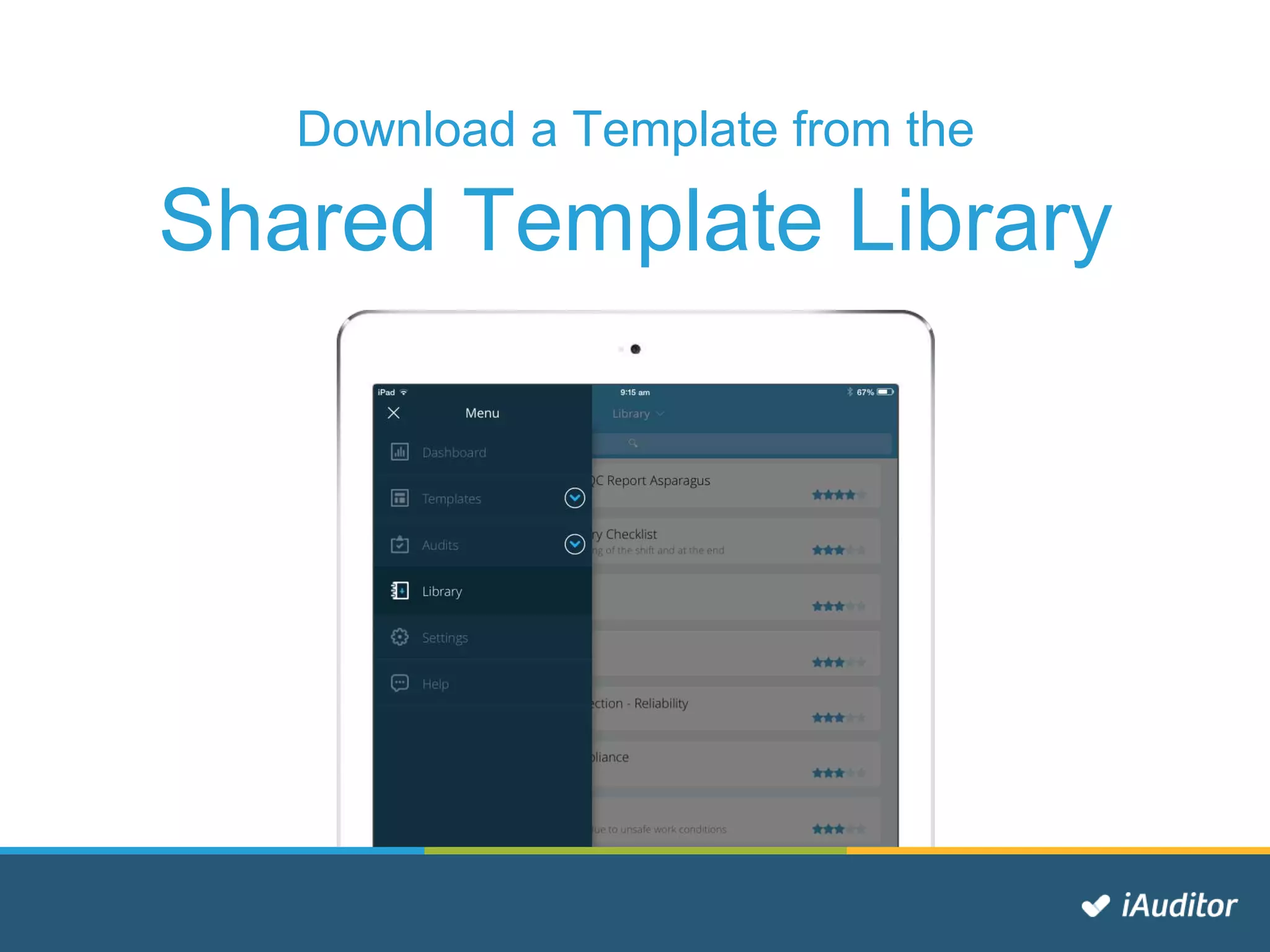 Download a Template from the
Shared Template Library
 