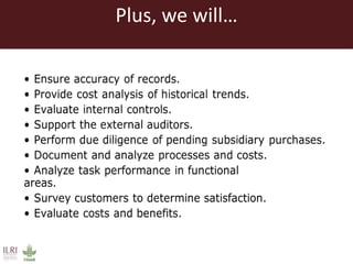 Introducing the Internal Audit Unit at ILRI