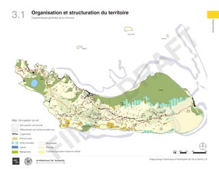 KaKok
Trou
Milieu
Soulette
La Hatte
Batelmie
Grand
Sable
Mme
Bernard
Gros Morne
Grande Plaine
Figuier
Trou L’embara
Rav
Pierre
Pradel
Grand
Barriere
Marais
Sale
Dentelle
Cocoyer
Anse a Canot
La Fortune
Mangle
Bois
Bouton
Lan
Palmiste
Carrefour
Citron
Balairase
Pointe
de l’Est
Caye
Rubin
Cayes a l’eau
Ilet A Bre
Pellantin
100m 500m 1km 4km2km
Sub section communal
Affleurement de roches et solls nus
Logements
Arbre fruitier
Zone humides
Lakes
Mangroves
Broussaille
Elevage
Cultures agricoles moyenne dense
Map: Occupation du sol
31Diagnostique Technique et Participatif de l’Île à Vache |
Caractéristiques générales de la commune
Typography
architecture for humanity
architecture for humanity
architecture for humanity
Diagnostique
Organisation et structuration du territoire
3.1
FINAL
DRAFT
 