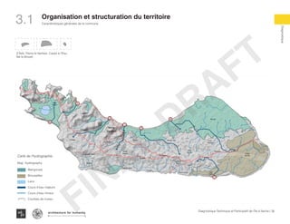 Mme
Bernard
Cayes a l’eau
KaKok
Trou
Milieu
Soulette
La Hatte
Batelmie
Grand
Sable
Gros Morne
Grande Plaine
Figuier
Trou L’embara
Rav
Pierre
Pradel
Grand
Barriere
Marais Sale
Dentelle
Cocoyer
Anse a Canot
La Fortune
Mangle
Bois
Bouton
Lan
Palmiste
Carrefour
Citron
Balairase
Pointe
de l’Est
Caye
Rubin
Cayes à l’Eau
Pierre le
Nantais
Îlet le Brouet
1
2
3
4
5
6
7
Mme
Bernard
Cayes a l’eau
Soulette
a Hatte
Batelmie
Grand
Sable
Gros Morne
Grande Plaine
Figuier
Trou L’embara
Rav
Pierre
Pradel
Grand
Barriere
Marais Sale
Dentelle
Cocoyer
Anse a Canot
La Fortune
Mangle
Bois
Bouton
Lan
Palmiste
Carrefour
Citron
Balairase
Pointe
de l’Est
Caye
Rubin
Cayes à l’Eau
Pierre le
Nantais
Îlet le Brouet
1
2
3
4
5
7
Cayes a l’eau
ais Sale
Anse a Canot
Mangle
Bois
Bouton
Lan
Palmiste
Carrefour
Citron
Balairase
Pointe
de l’Est
Caye
Rubin
yes à l’Eau
Pierre le
Nantais
4
7
Cayes a l’eau
ou L’embara
av
erre
Pradel
rand
rriere
Marais Sale
Dentelle
Cocoyer
Anse a Canot
La Fortune
Mangle
Bois
Bouton
Lan
Palmiste
Carrefour
Citron
Balairase
Pointe
de l’Est
Caye
Rubin
Cayes à l’Eau
Pierre le
Nantais
1
3
4
7
3 Îlets: Pierre le Nantais, Cayes à l’Eau,
Îlet le Brouet
Carte de l’hydrographie
Map: Hydrography
Mangroves
Brousailles
Lacs
Cours d’eau majeurs
Cours d’eau mineur
Courbes de niveau
35Diagnostique Technique et Participatif de l’Île à Vache |
Caractéristiques générales de la commune
Typography
architecture for humanity
architecture for humanity
architecture for humanity
Diagnostique
Organisation et structuration du territoire
3.1
FINAL
DRAFT
 