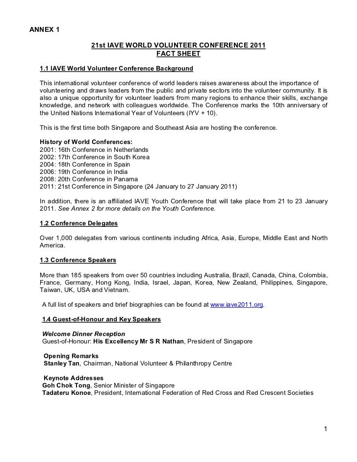 21st iave world volunteer conference fact sheet volunteering sheet