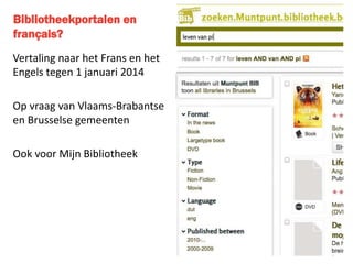 Hoe staat het met het
Basispakket Metacontent
2014
• Antwerpen: overeenkomst per
gemeente
• Vlaams-Brabant: overeenkomst p...