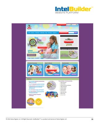 IntelBuilder
                                                                                                               TM


                                                                                       WEBSITE PLATFORM




© 2010 Vesta Digital, LLC. All Right Reserved. IntelBuilder™ is a product and service of Vesta Digital, LLC.   26
 
