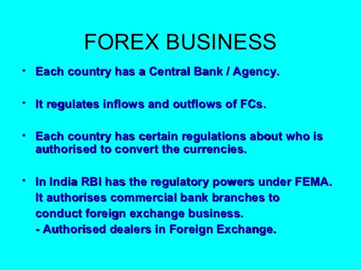 Fdi in forex authorised dealer