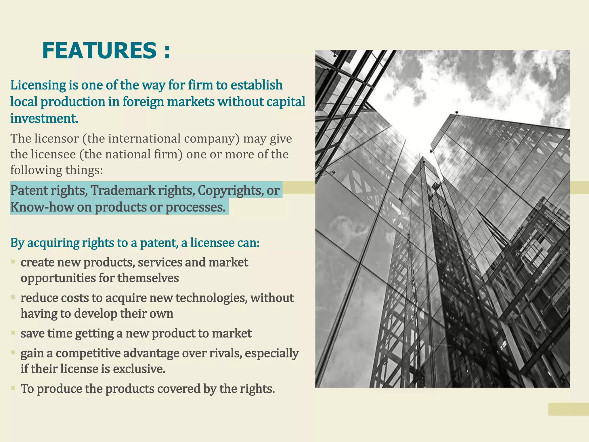 International Business - licensing and franchising | PPTX