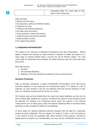 Page 7 IndexBox Marketing © 2016 www.indexbox.co.uk
Sample Report EU: Mixtures of Odoriferous Substances and Their Prepara...