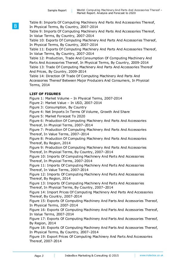 World Computing Machinery And Parts And Accessories Thereof Market Report. Analysis and