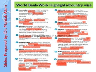 Slides
Prepared
by:
Dr.
Mahtab
Alam World Bank-Work Highlights-Country wise
 