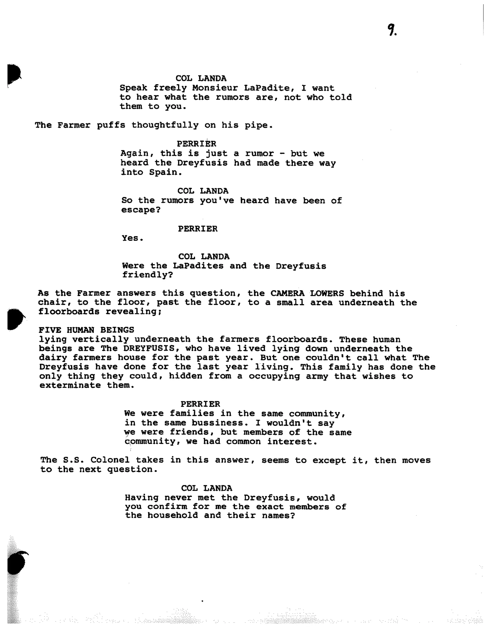 Inglorious Bastards screenplay part 1
