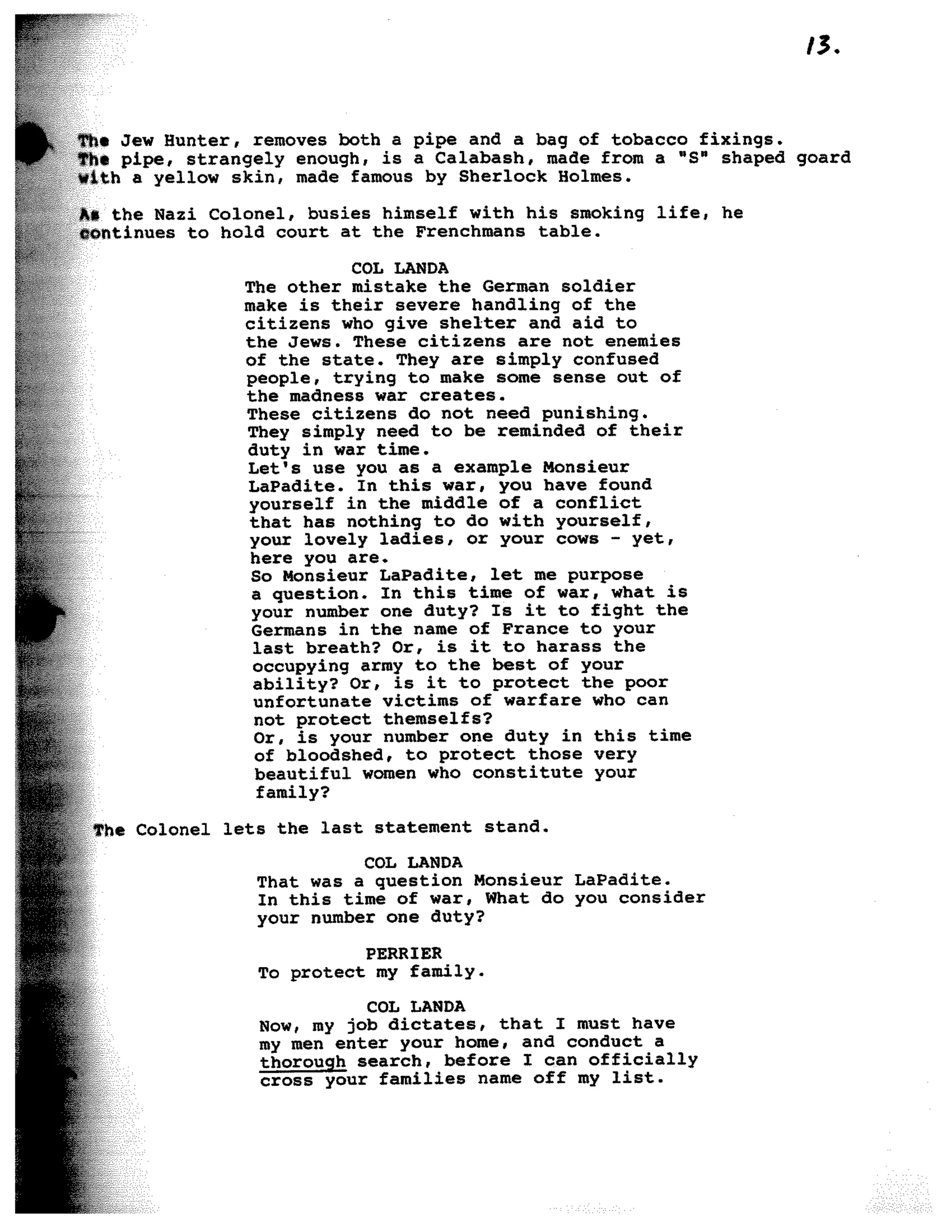 Inglorious Bastards screenplay part 1