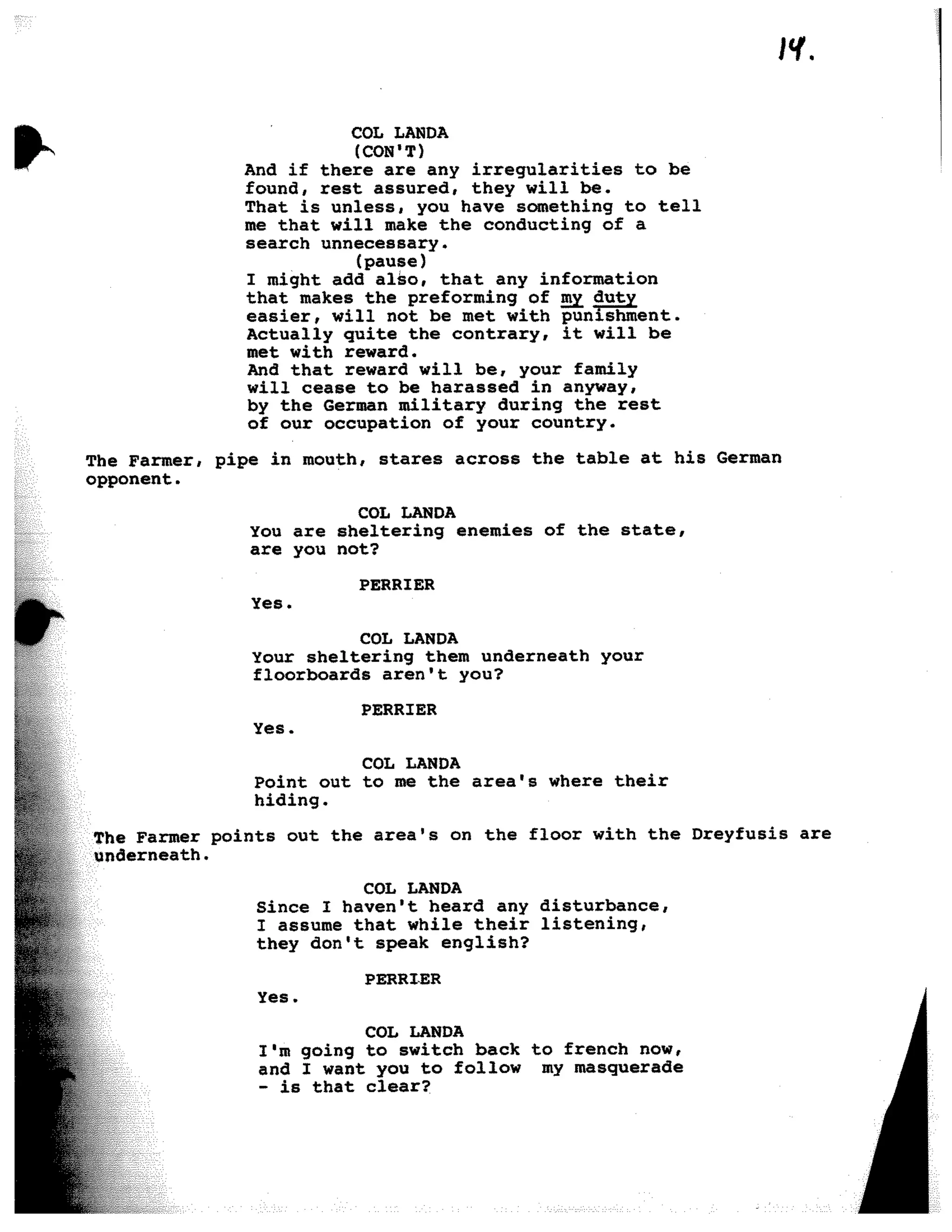 Inglorious Bastards screenplay part 1