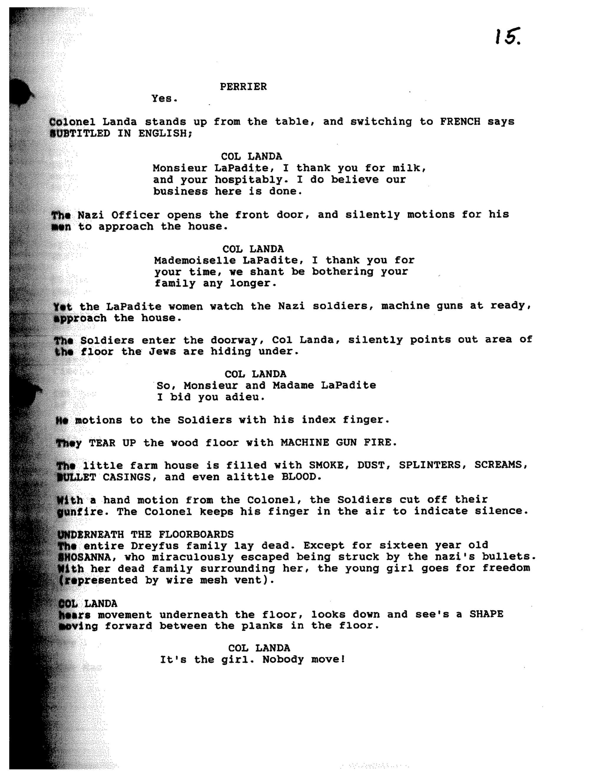 Inglorious Bastards screenplay part 1