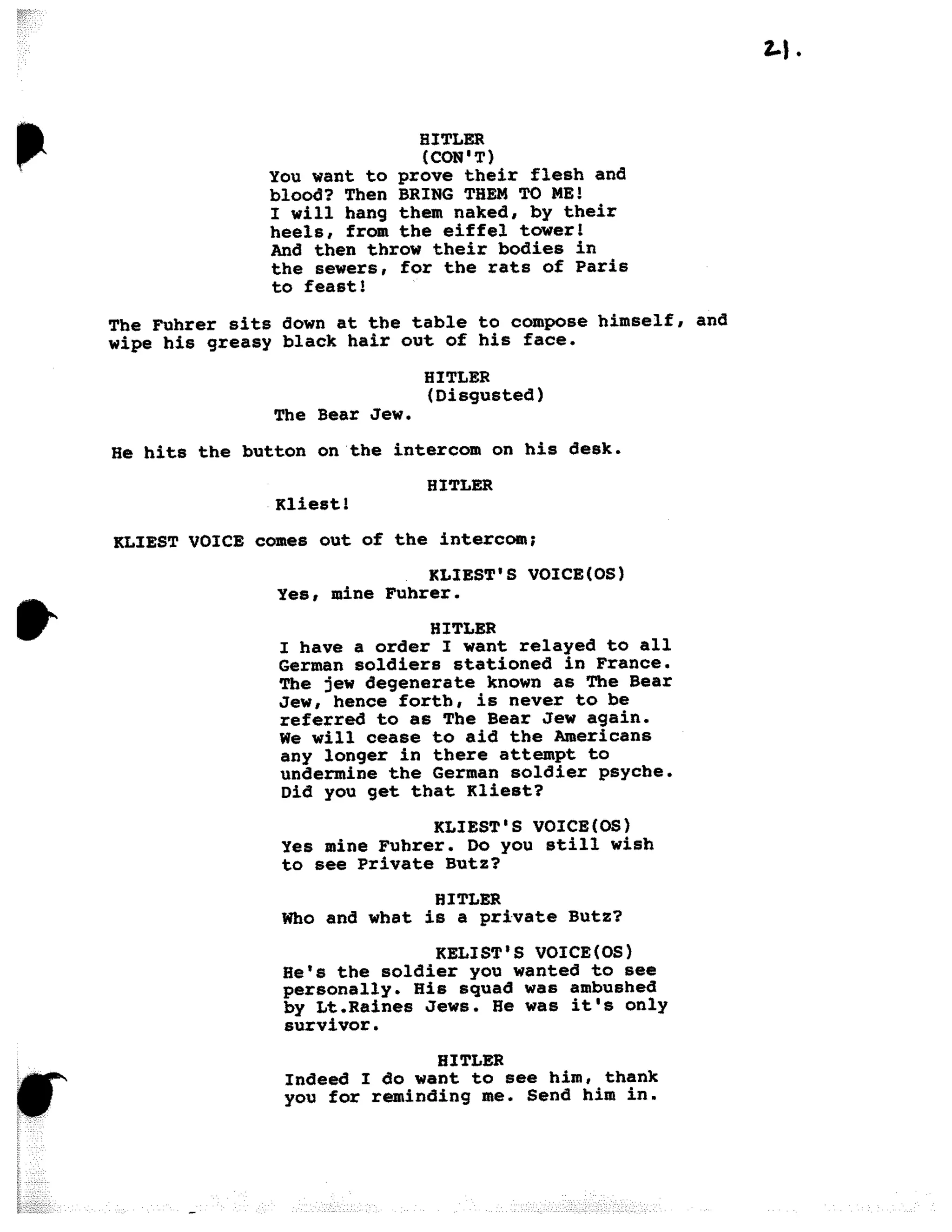 Inglorious Bastards screenplay part 1