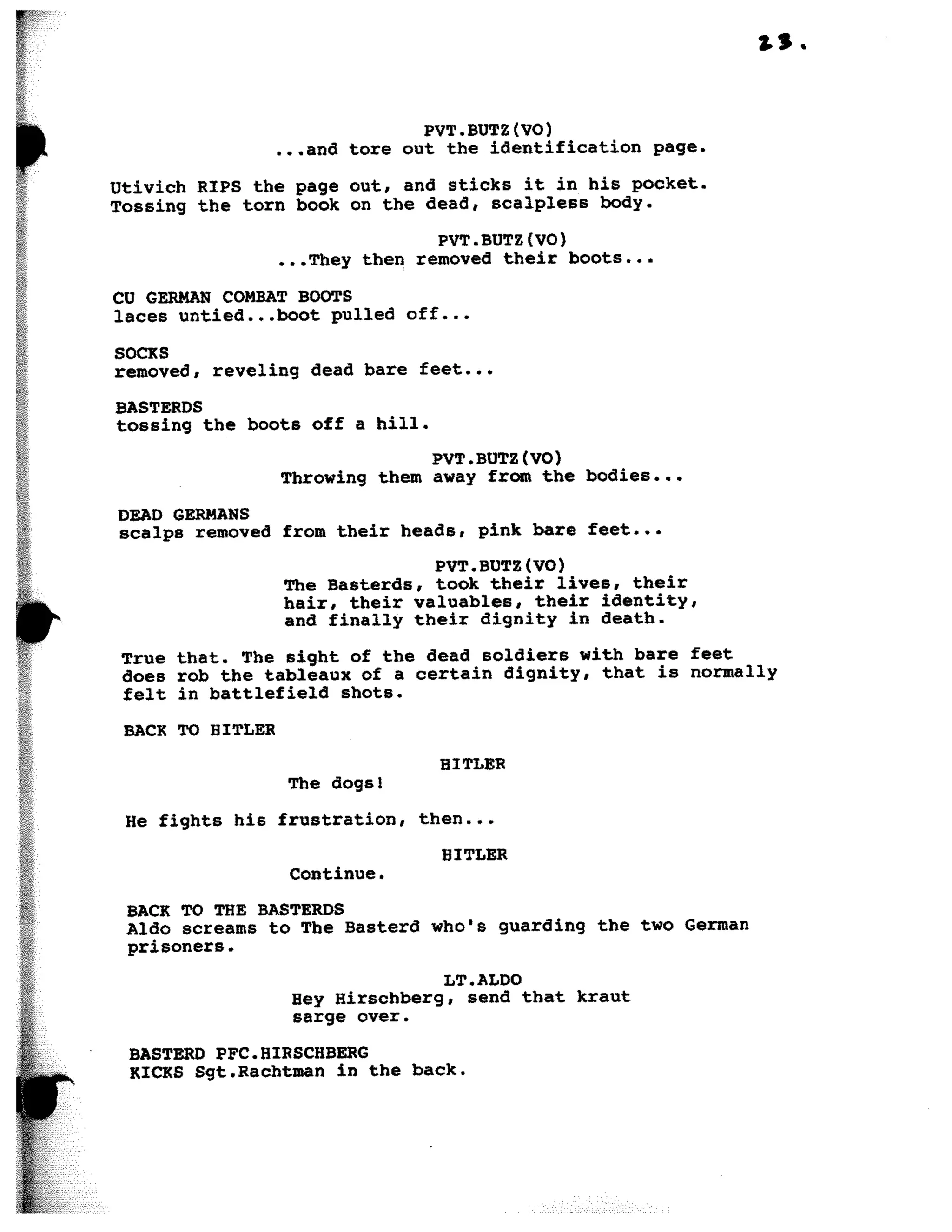 Inglorious Bastards screenplay part 1
