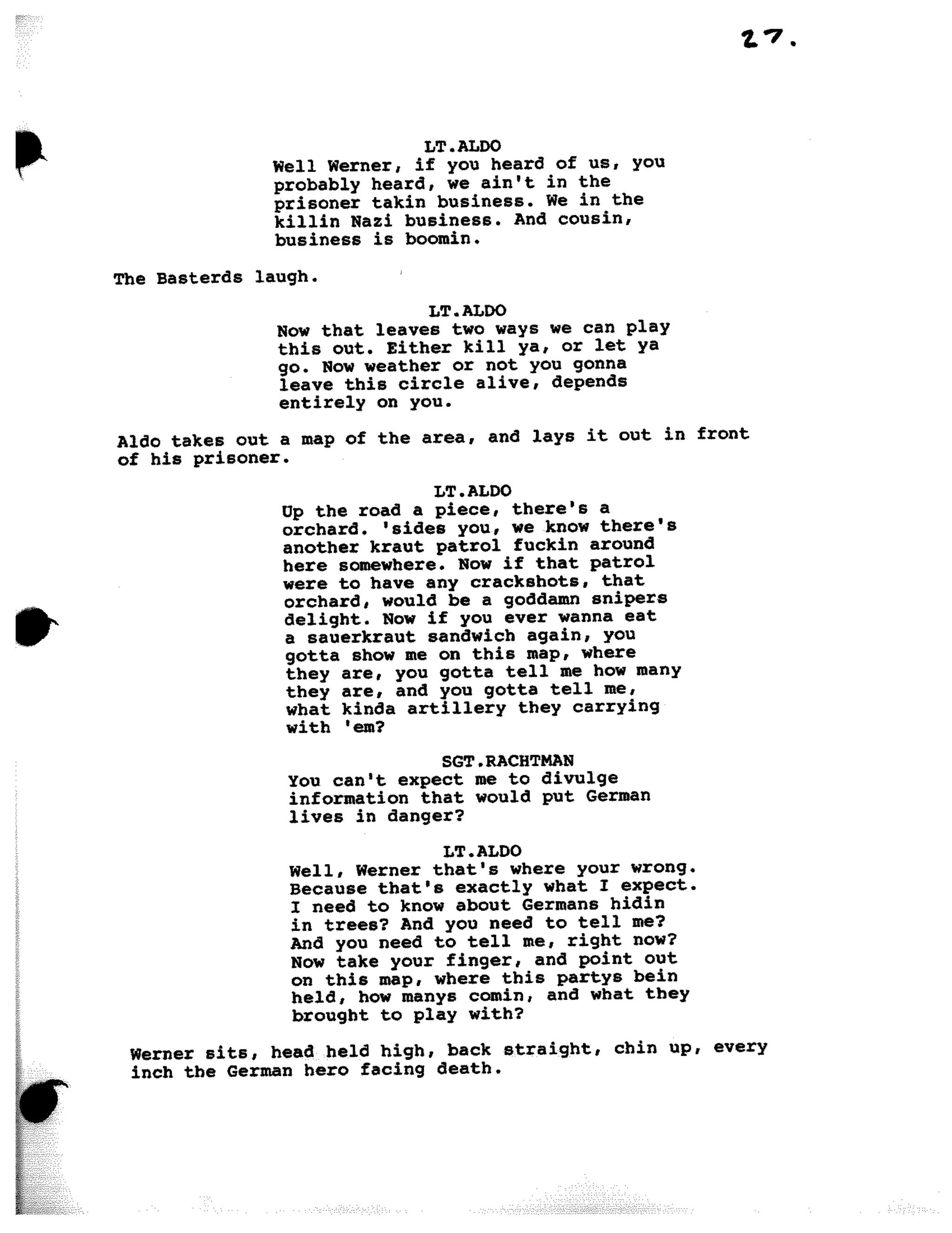 Inglorious Bastards screenplay part 1