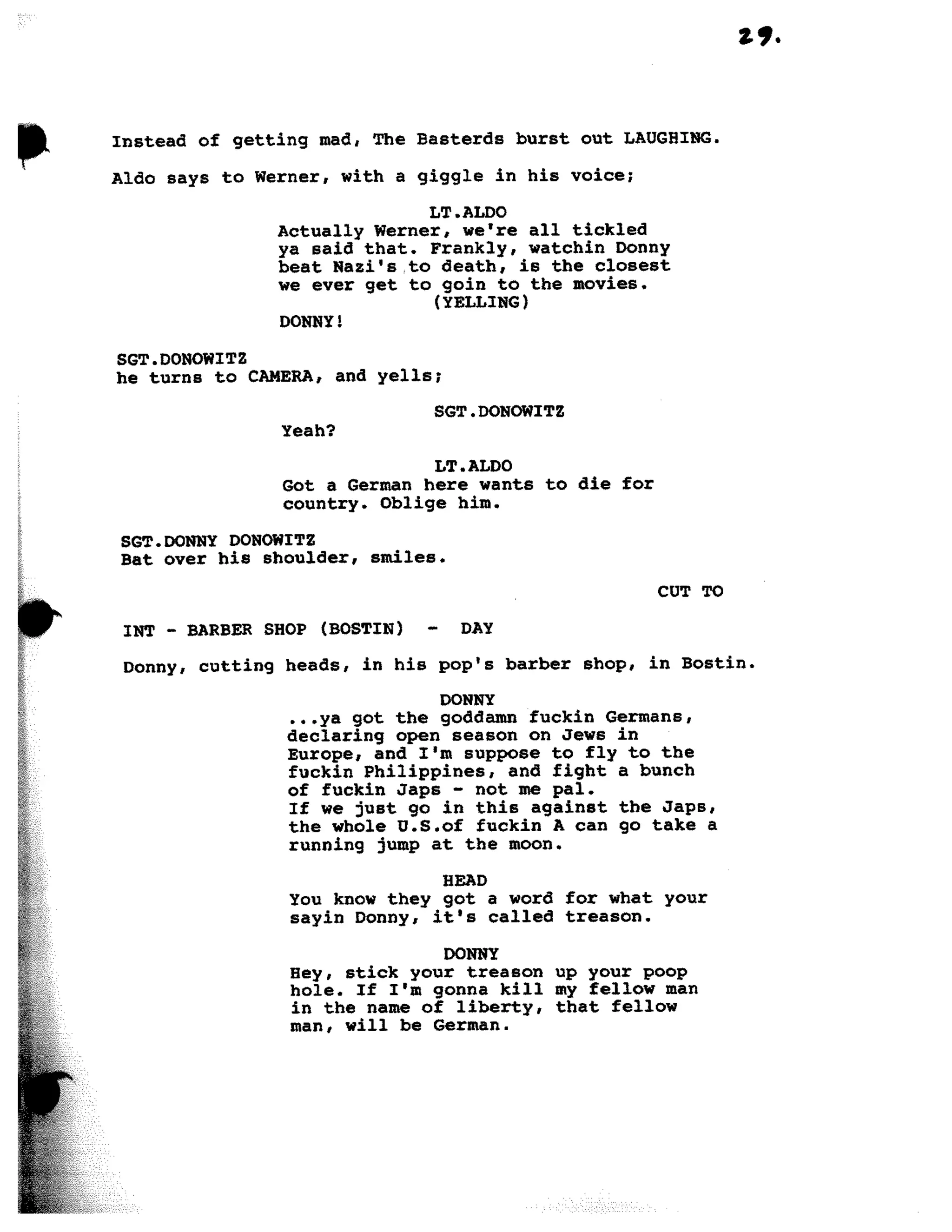 Inglorious Bastards screenplay part 1