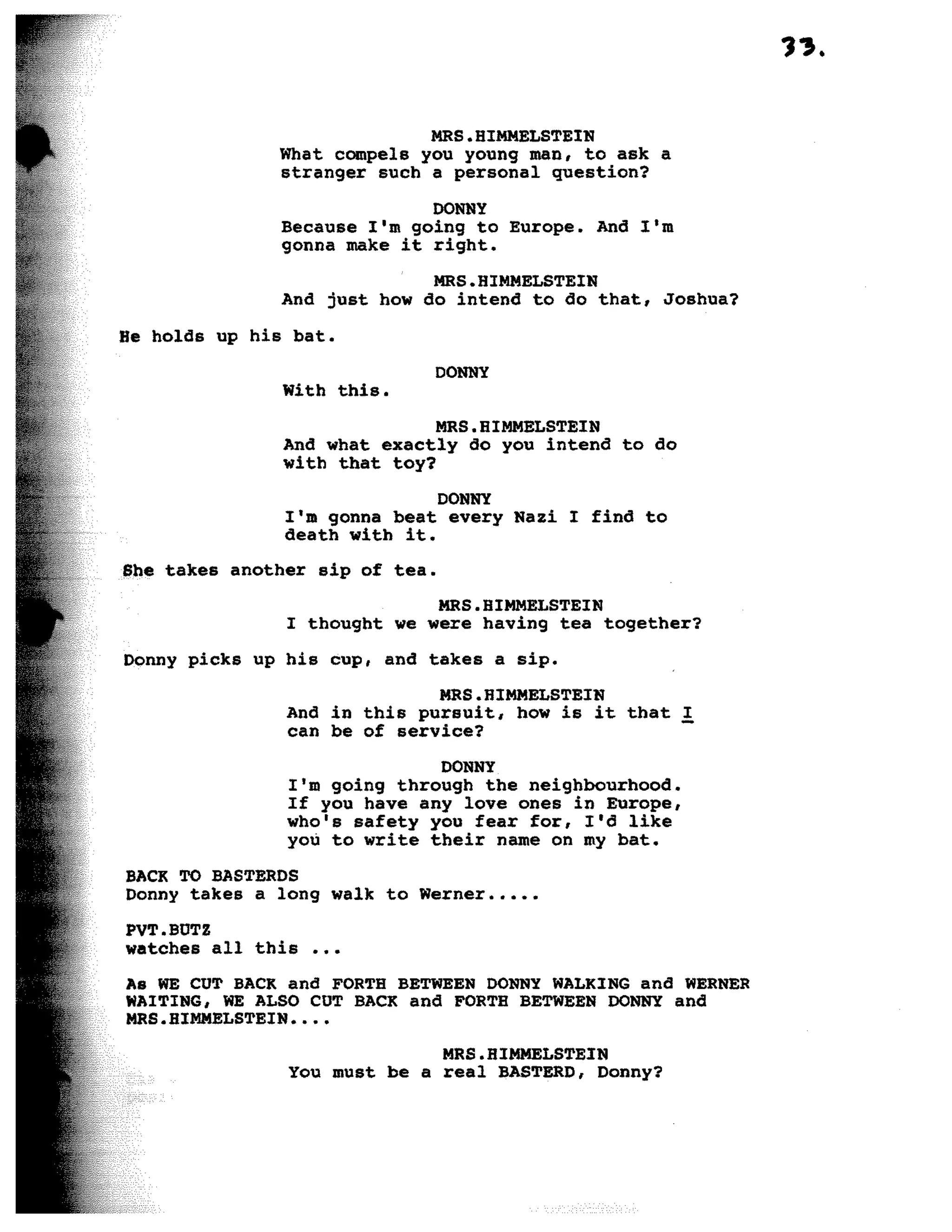 Inglorious Bastards screenplay part 1