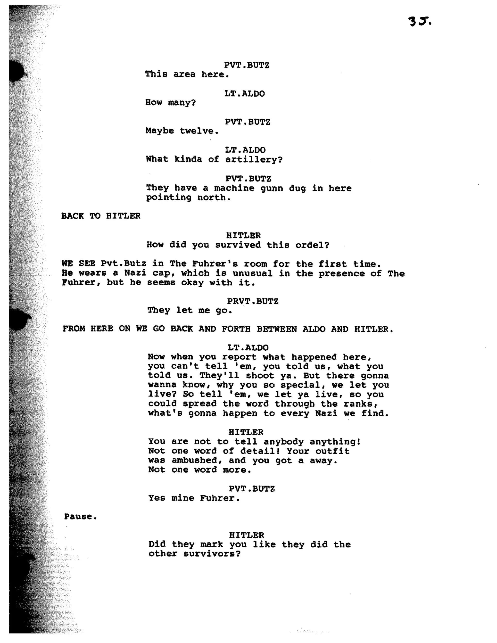 Inglorious Bastards screenplay part 1