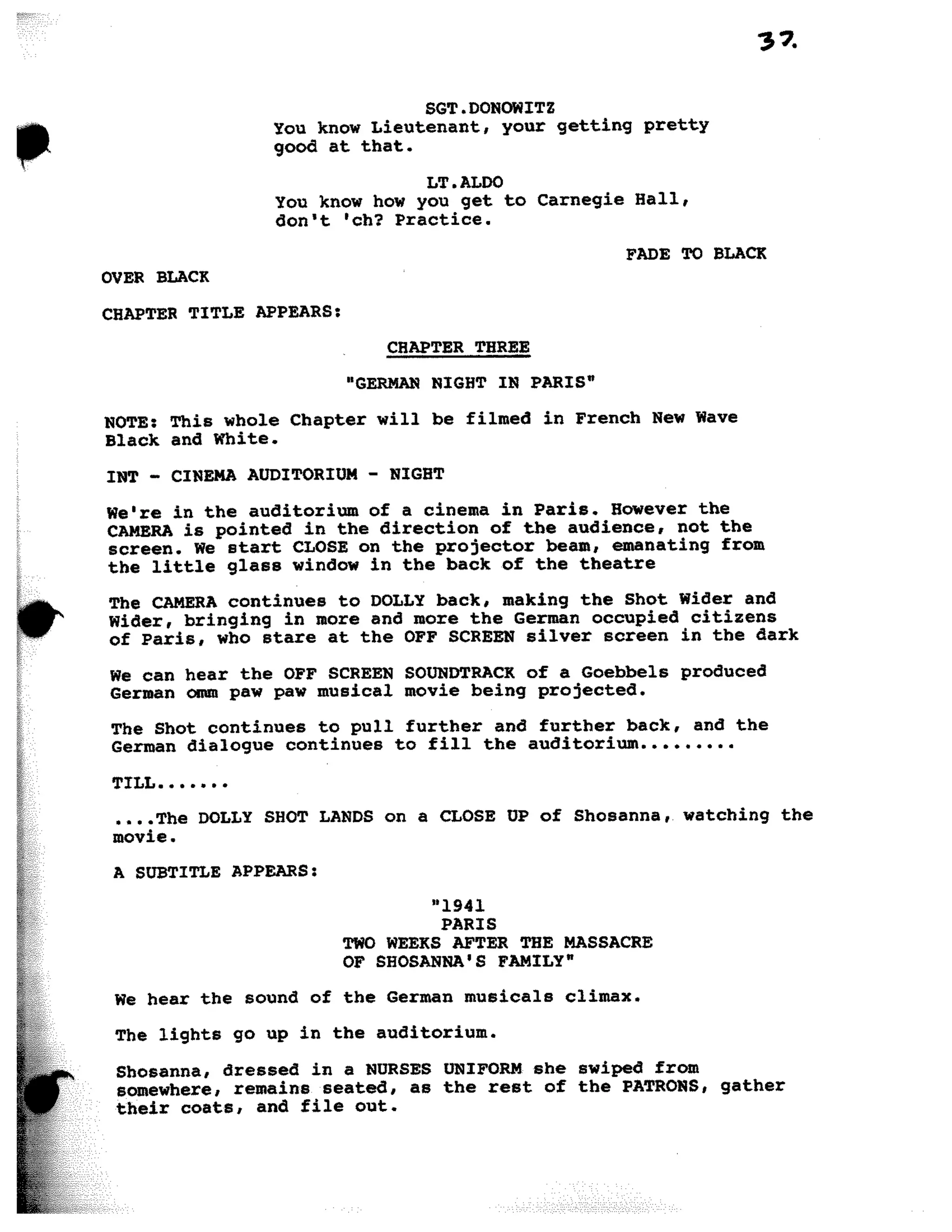 Inglorious Bastards screenplay part 1