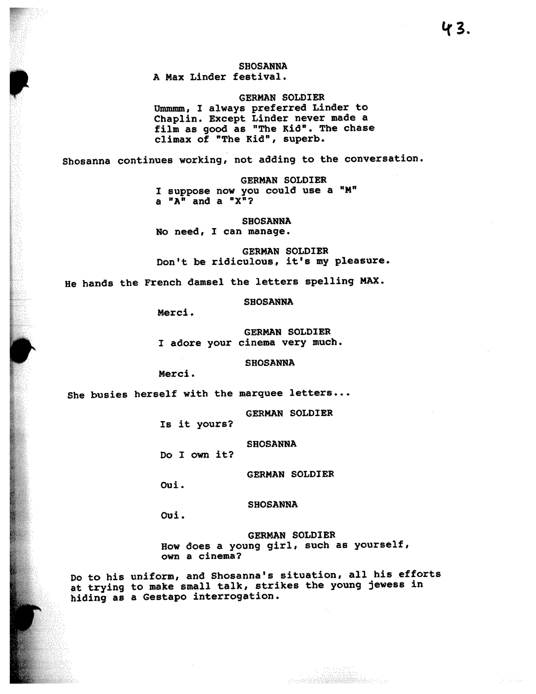 Inglorious Bastards screenplay part 1