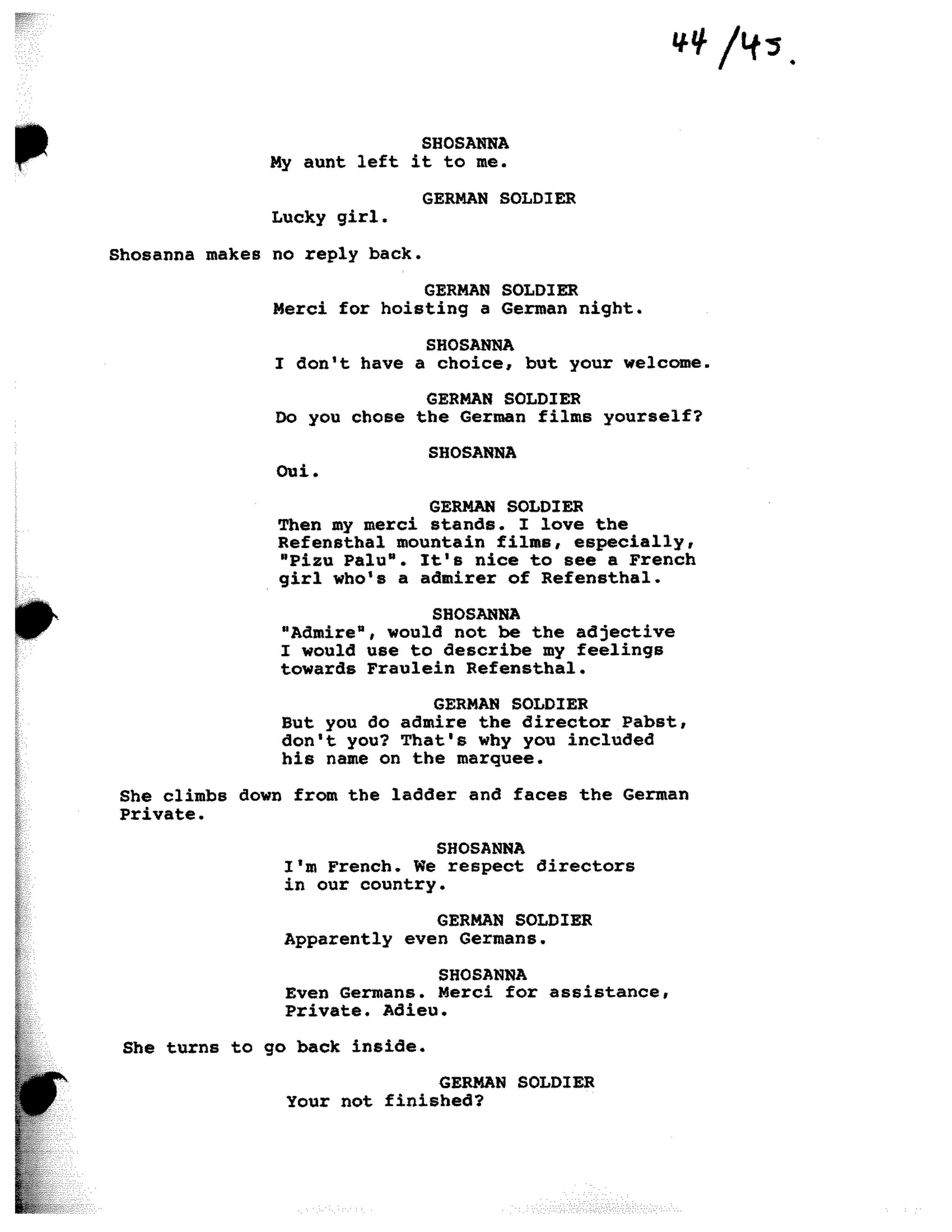 Inglorious Bastards screenplay part 1