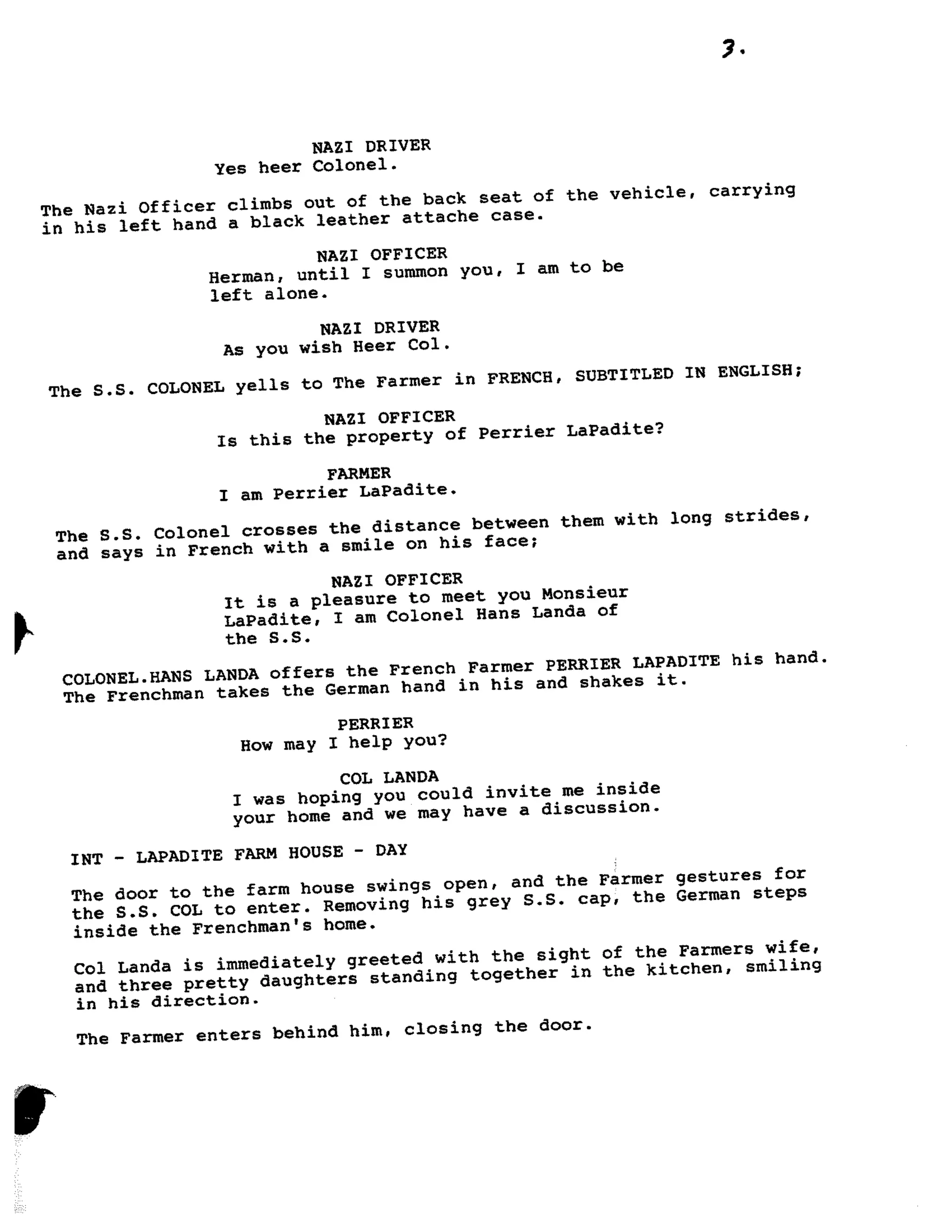 Inglorious Bastards screenplay part 1