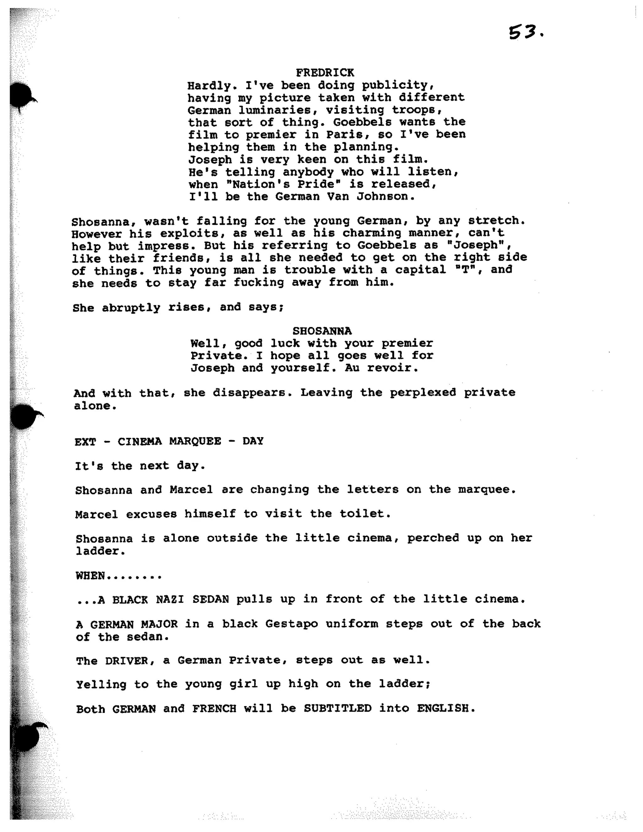 Inglorious Bastards screenplay part 1