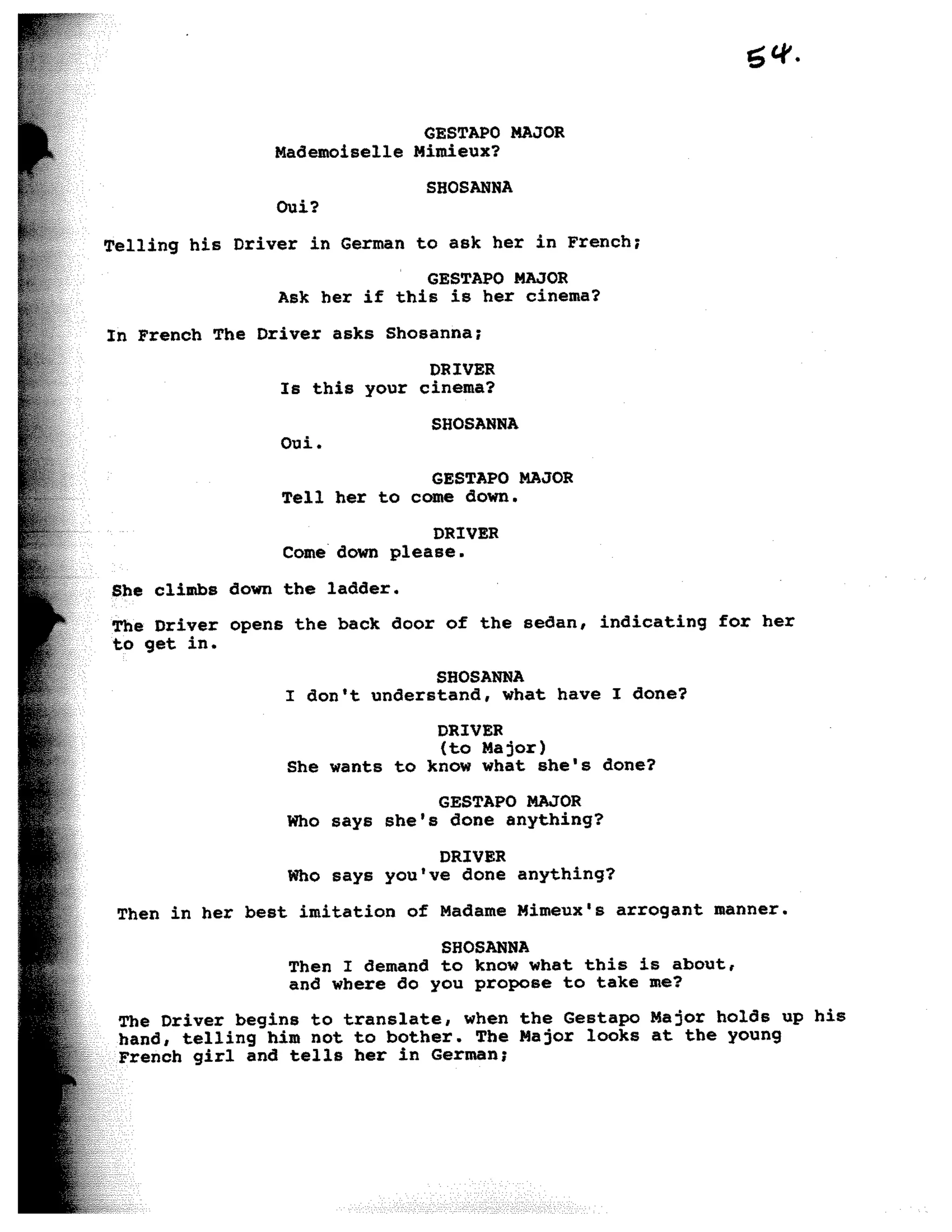 Inglorious Bastards screenplay part 1